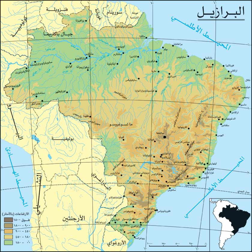 البرازيل مساحة البرازيل